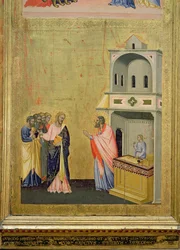 O Chamado de São Mateus, do Retábulo de São Mateus e Cenas de sua Vida, c.1367-70 (têmpera no painel)